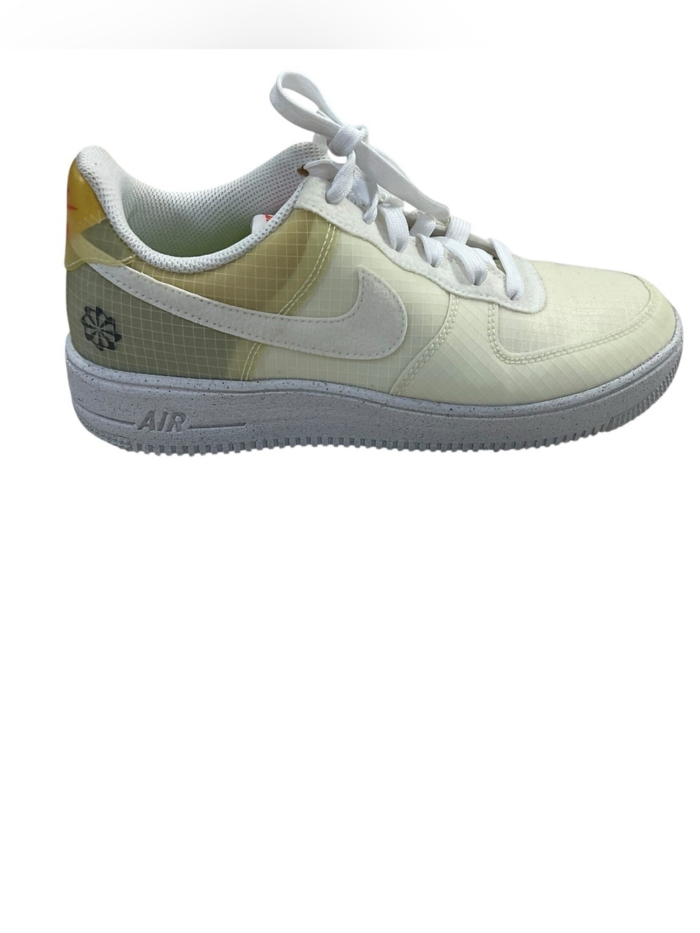 Nike Air Force 1 Crater GS Move To Zero White Yellow Sneakers Youth 6.5Y